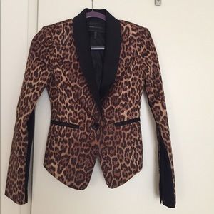 BCBG leopard blazer size XXS