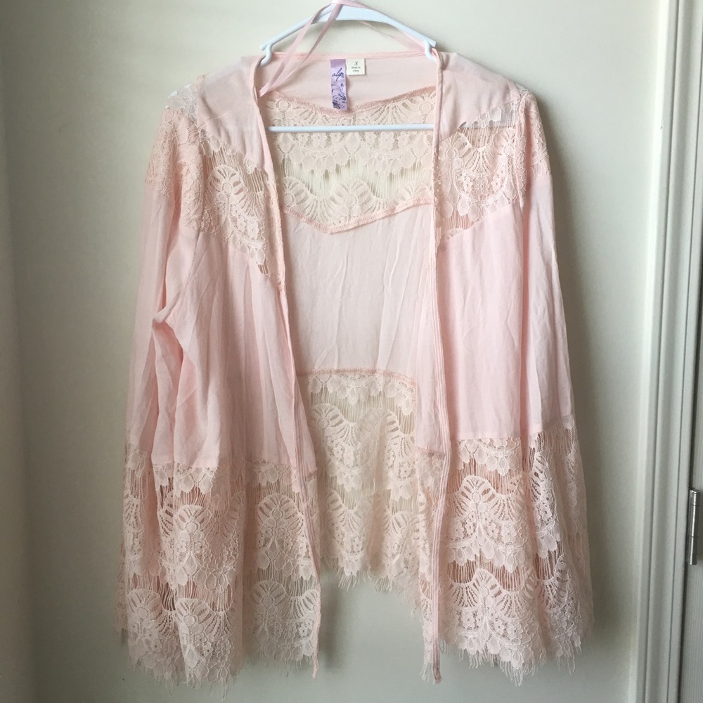 Boutique lace cardigan
