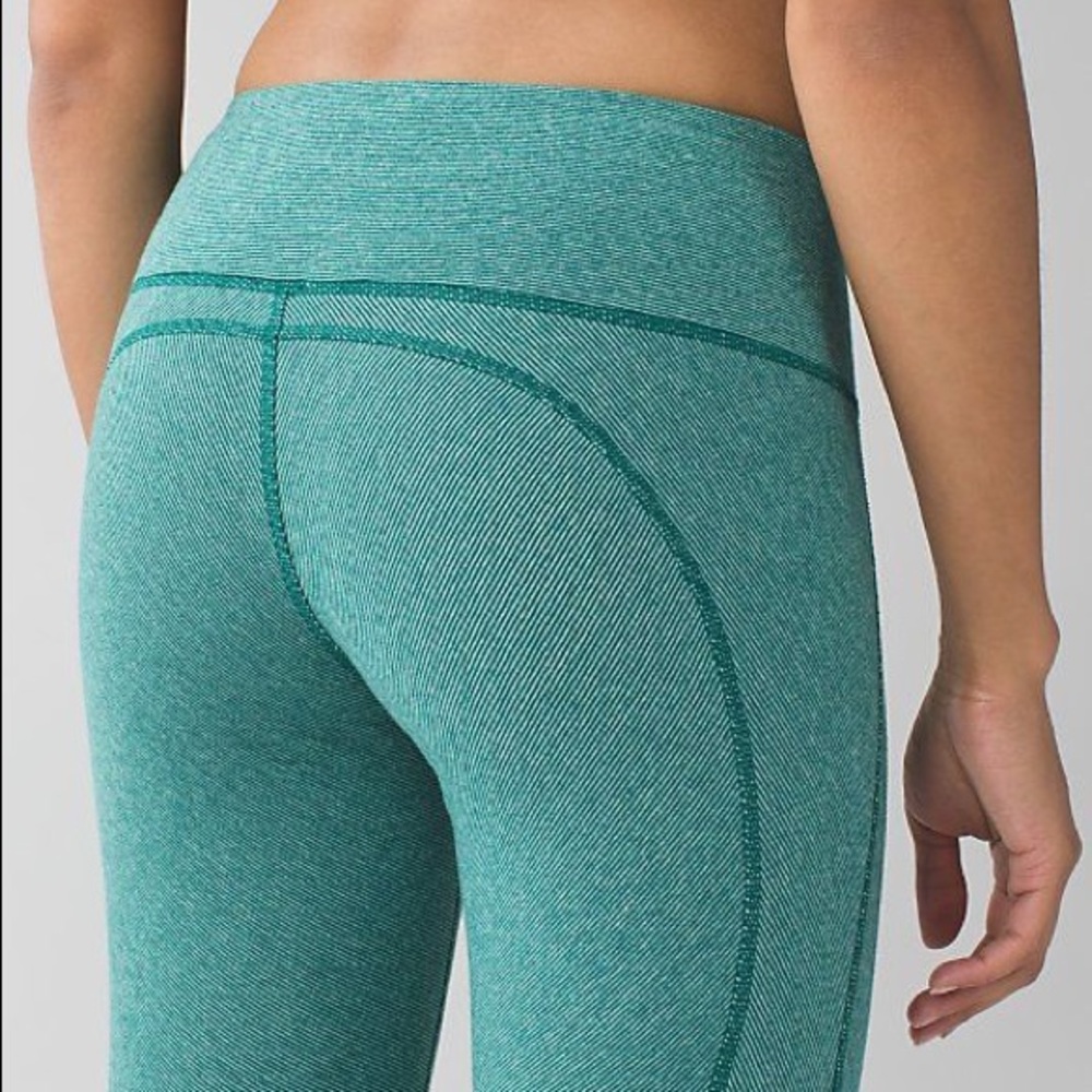 Green Lululemon Leggings Size 2