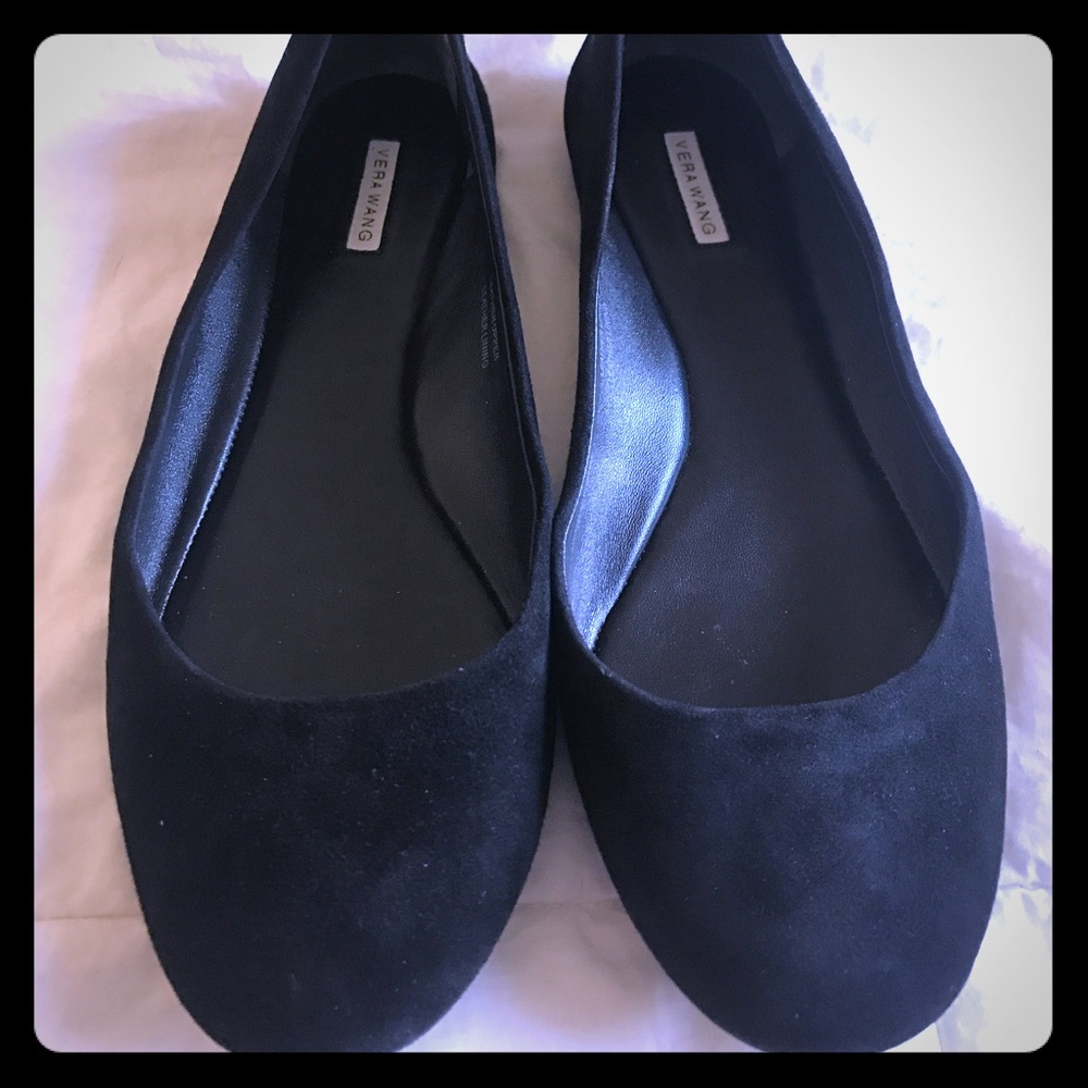 Vera Wang Lara Ballet Flats Black sz 6 Gentle Used