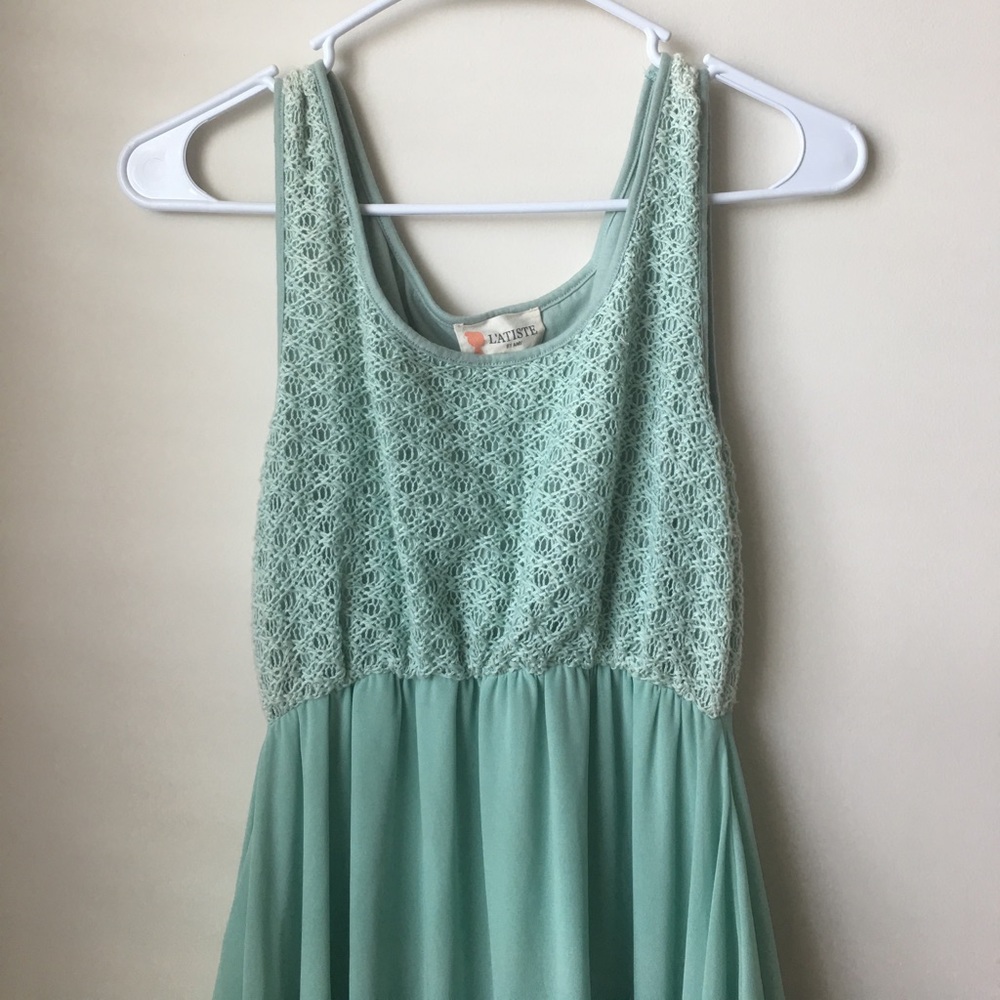 Mint green formal dress