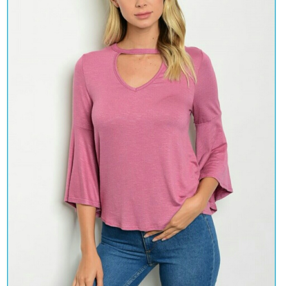 Mauve keyhole top