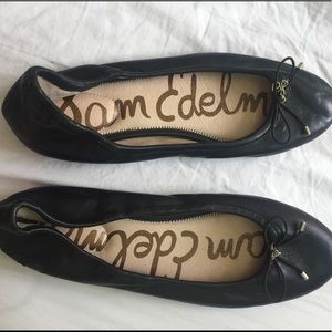 Sam Edelman Black Leather Flats