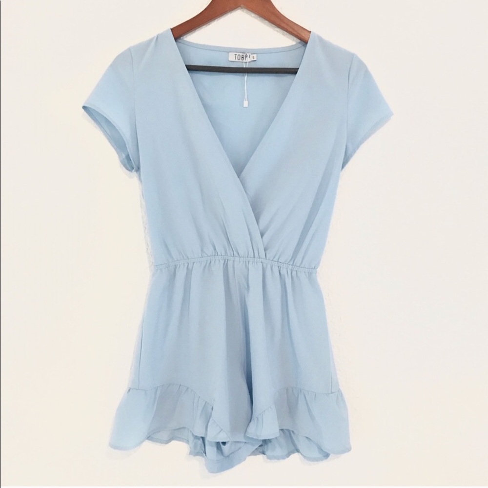 Tobi Baby Blue Valley Girl Romper