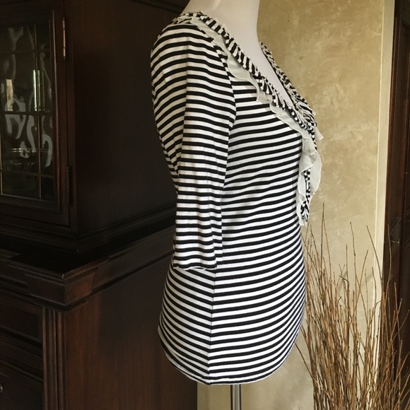 Rampage comfy striped ruffle top - Picture 3 of 6