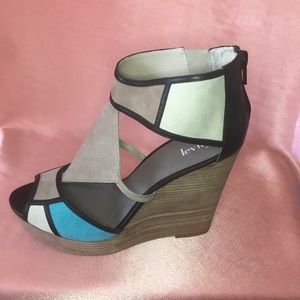 Color block Caged Wedges