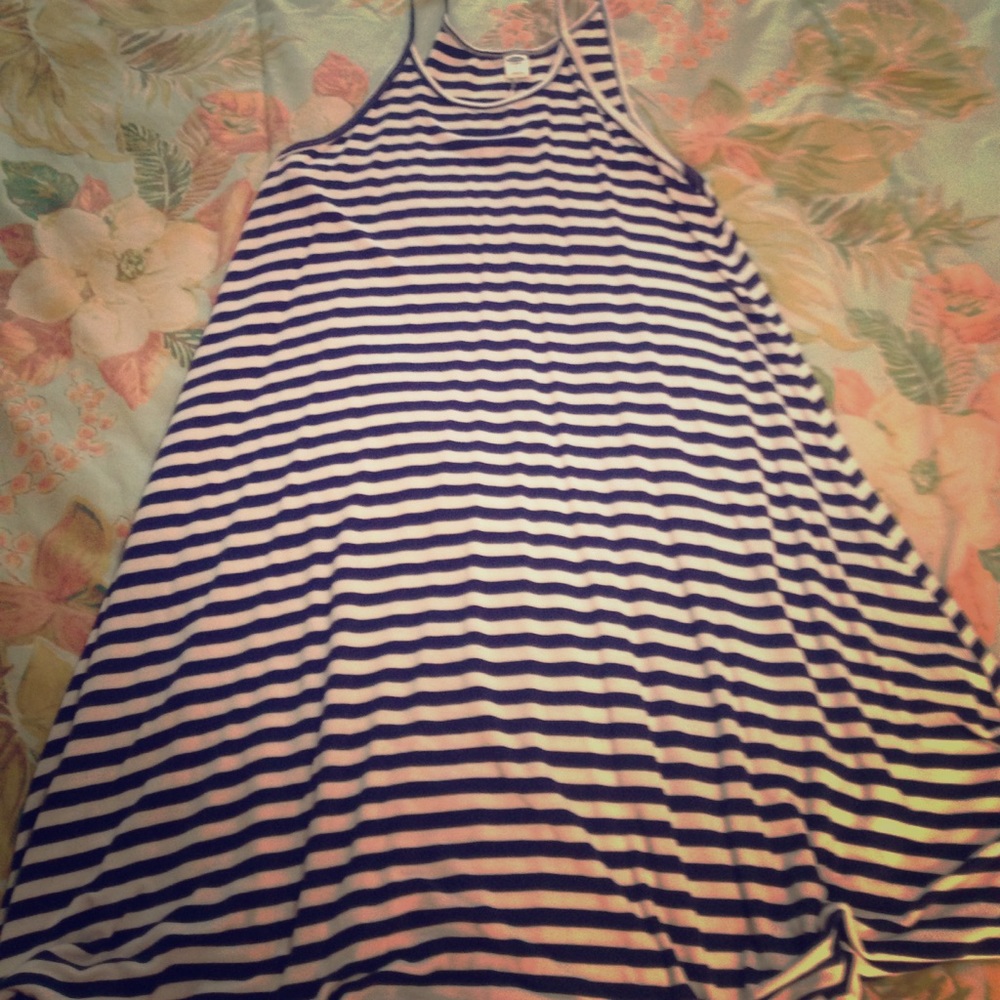 Old navy blue/ white stripe dress.