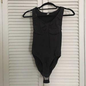 Stretch grey leotard