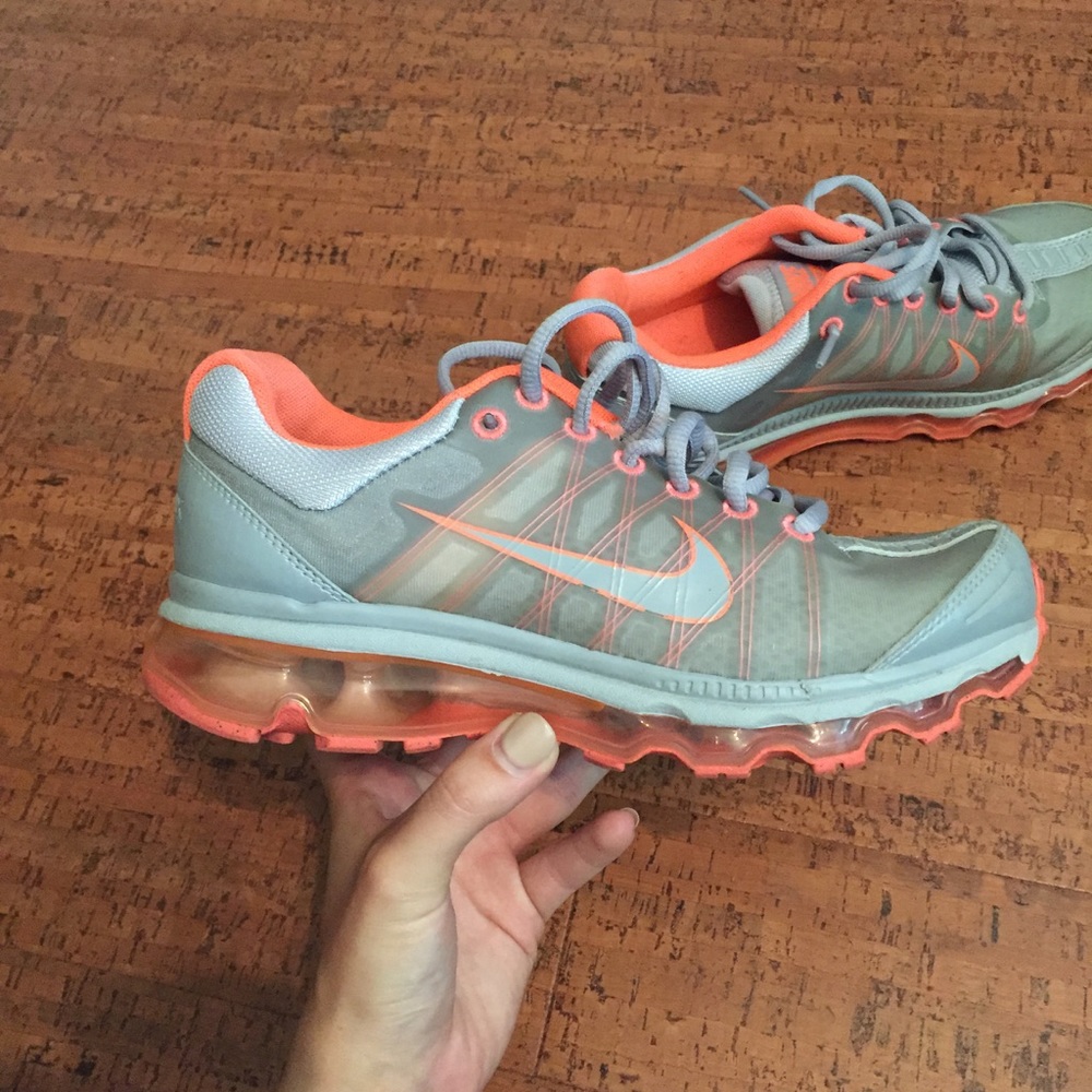 Orange Nike AirMax shoes