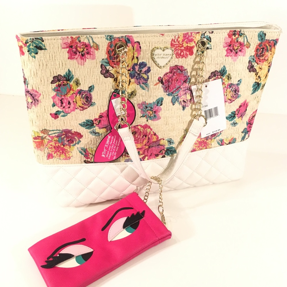 ✨SALE✨ NWT Betsey Johnson Floral Sand Tote