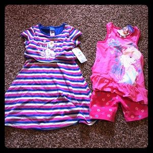 2 piece Disney Frozen size 4T girls New with Tags