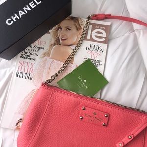 NWT Kate Spade ♠️ Pink & Gold Purse 👛 NEVER WORN