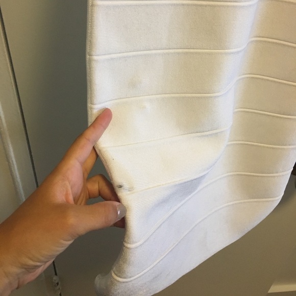 White and beaded bodycon dress by Parker - Picture 3 of 7