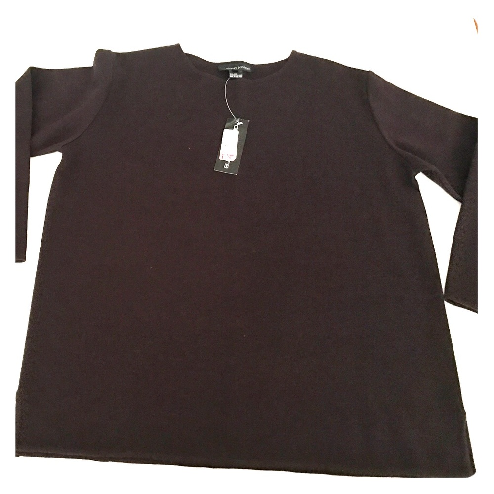 NWT chocolate brown top Andrea Jovine