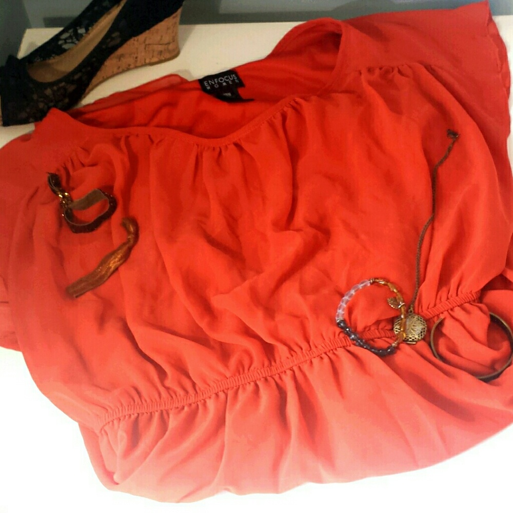 Breezy orange dress