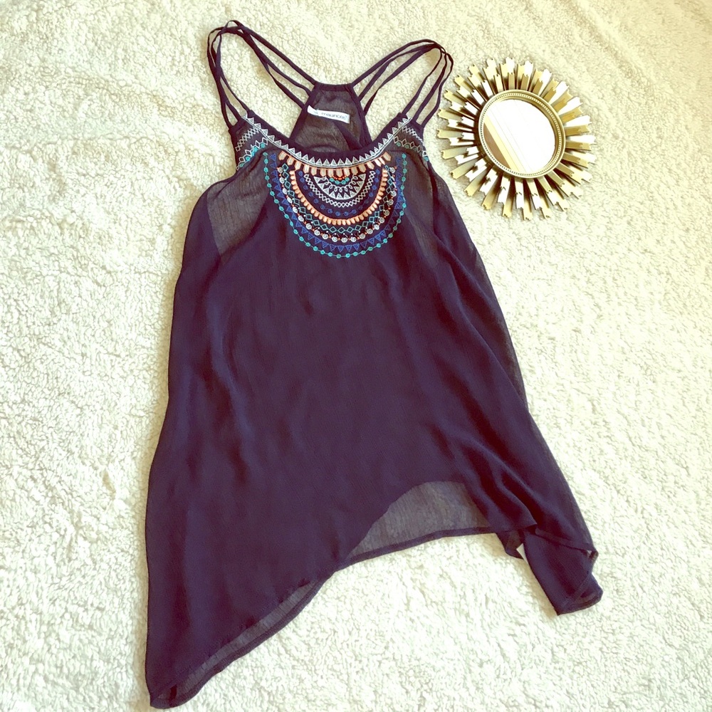 Asymmetrical chiffon boho cami