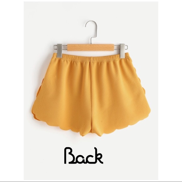 🍁ON SALE-Elasticized Scallop Edge Textured Shorts - Picture 4 of 6