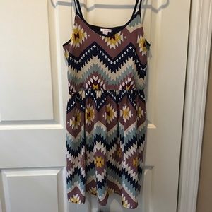 Xhiliration Printed Dress Size Medium