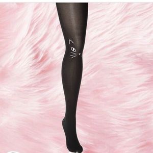 Cat face sheer tights/stockings