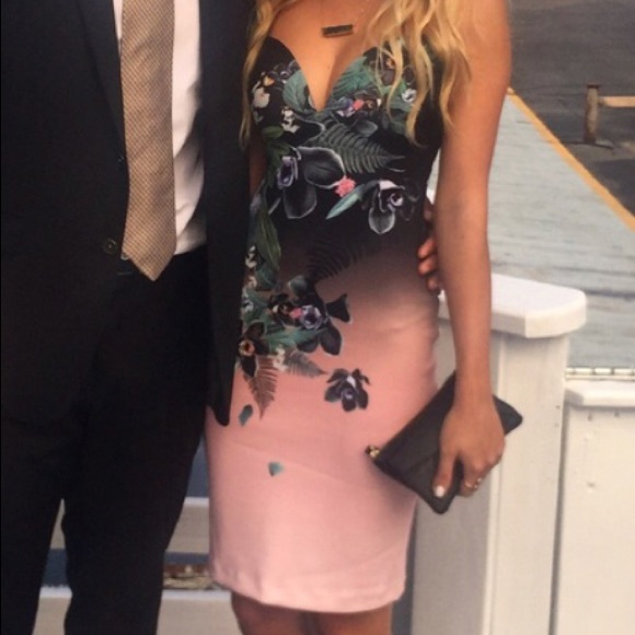 GORGEOUS floral BEBE midi dress• size XS - Picture 1 of 3