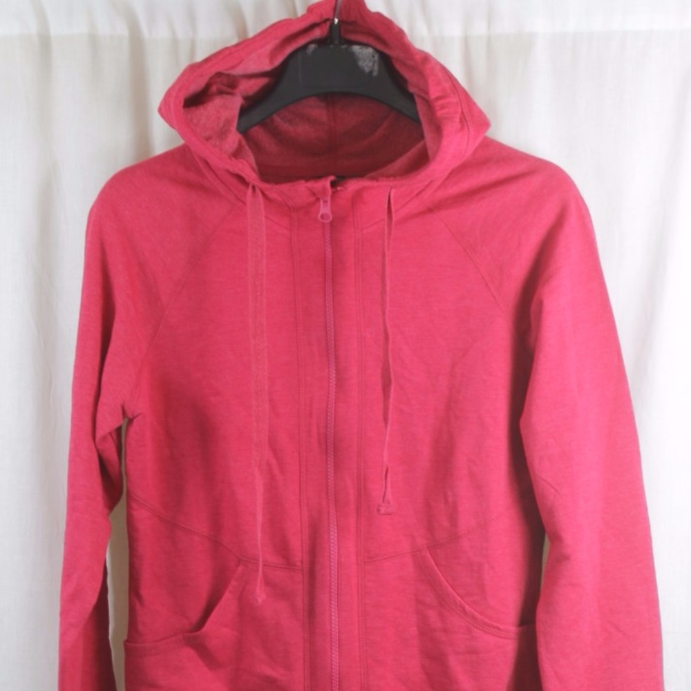 WOMENS Z BY ZELLA DARK PINK HOODED ZIP JACKET MED - Picture 1 of 5