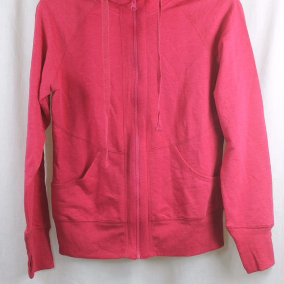 WOMENS Z BY ZELLA DARK PINK HOODED ZIP JACKET MED - Picture 2 of 5