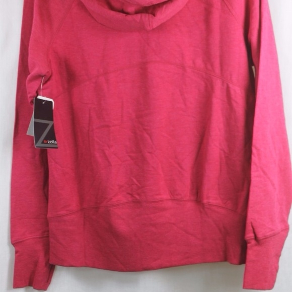 WOMENS Z BY ZELLA DARK PINK HOODED ZIP JACKET MED - Picture 5 of 5