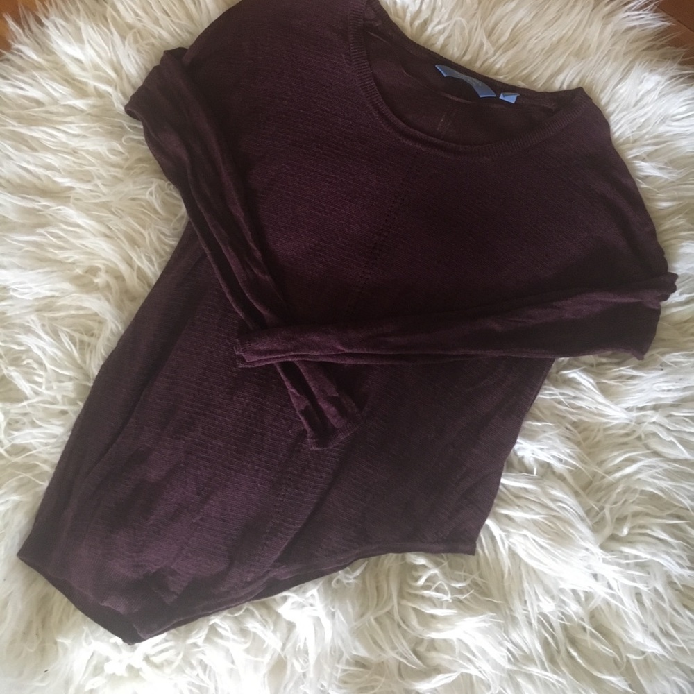 Burgundy Asymmetrical Sweater