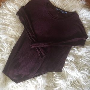 Burgundy Asymmetrical Sweater
