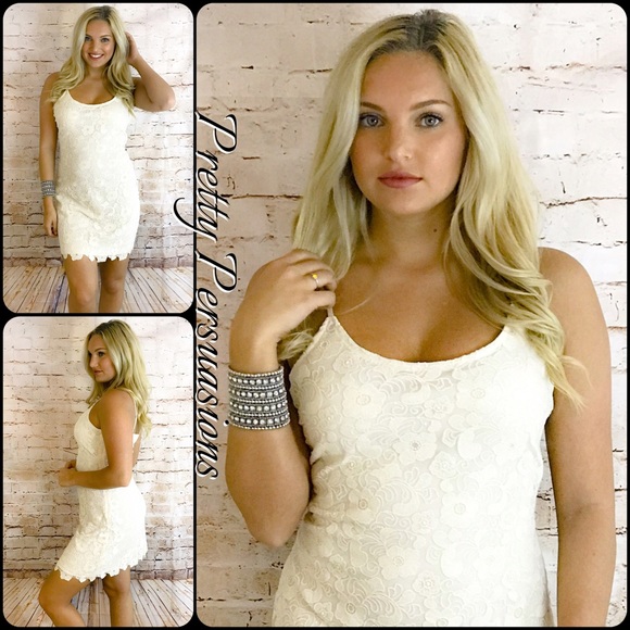 SOLD OUT‼️NWT Cream Floral Lace Crochet Dress - Picture 5 of 5