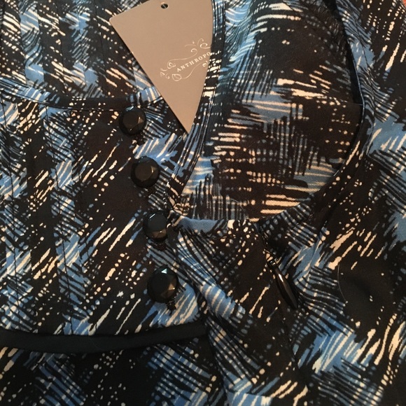 Anthropologie - Gorgeous Blue Checkered Top NWT - Picture 4 of 5