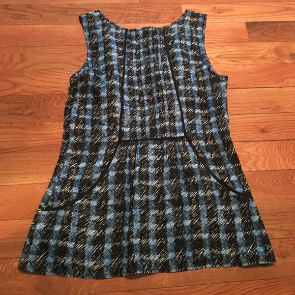 Anthropologie - Gorgeous Blue Checkered Top NWT - Picture 5 of 5