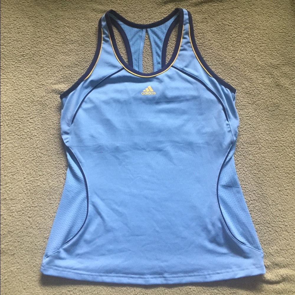 2 for $10! - Adidas Blue and Yellow Top