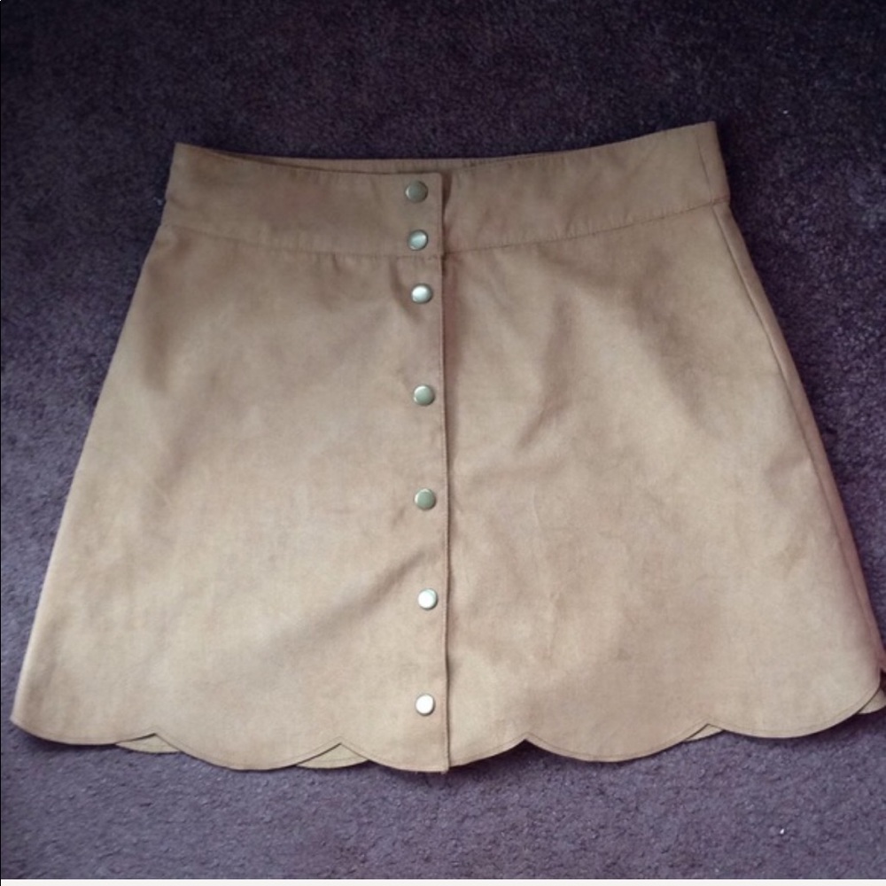 Forever 21 Tan Suede Skirt