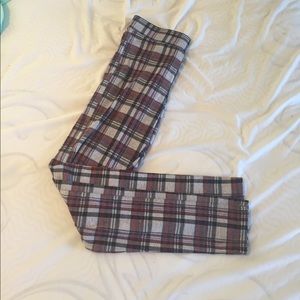 Topshop plaid leggings
