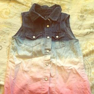 Girls Guess Button Down Blouse