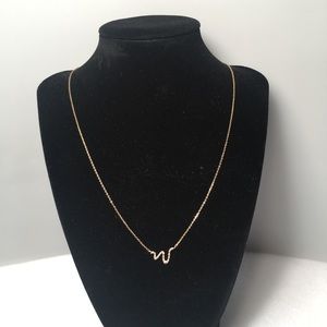 14k gold dipped necklace with wave pendant