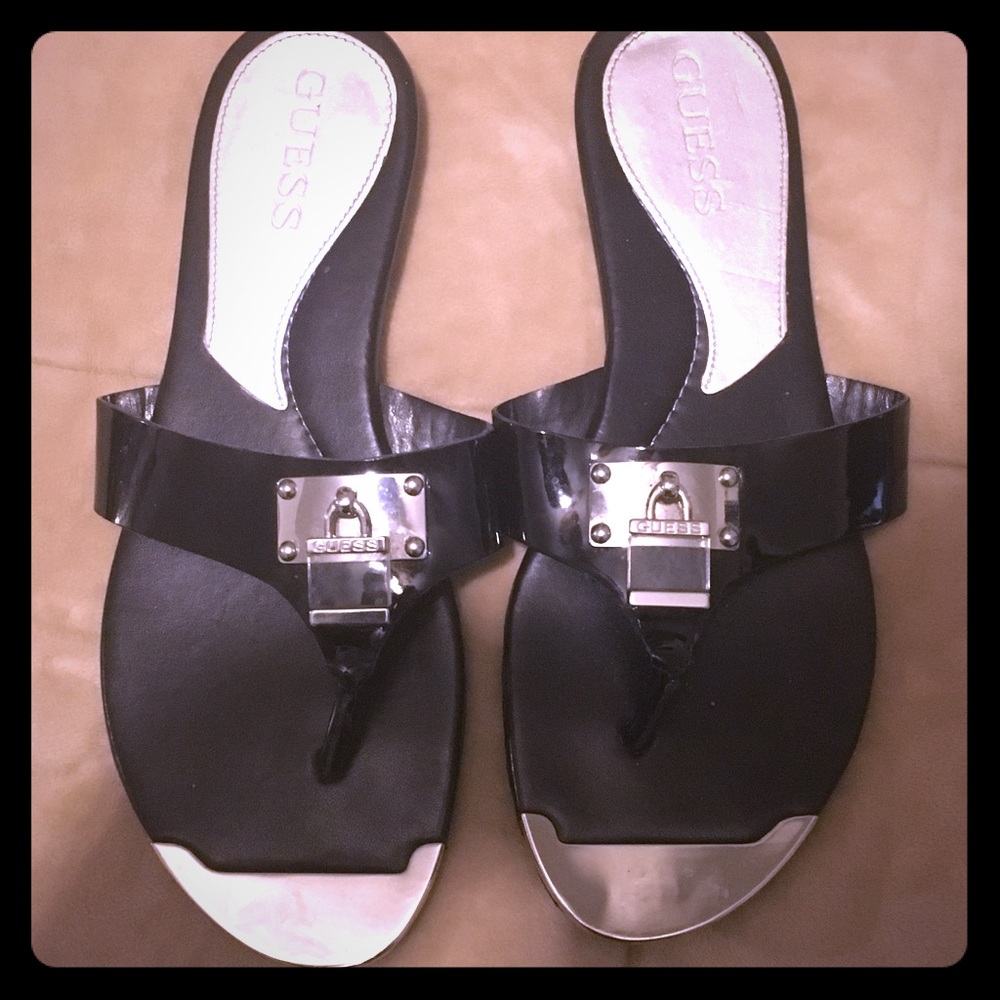 Black Guess Sandals