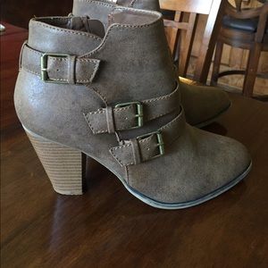 Brown Heeled Ankle Boots