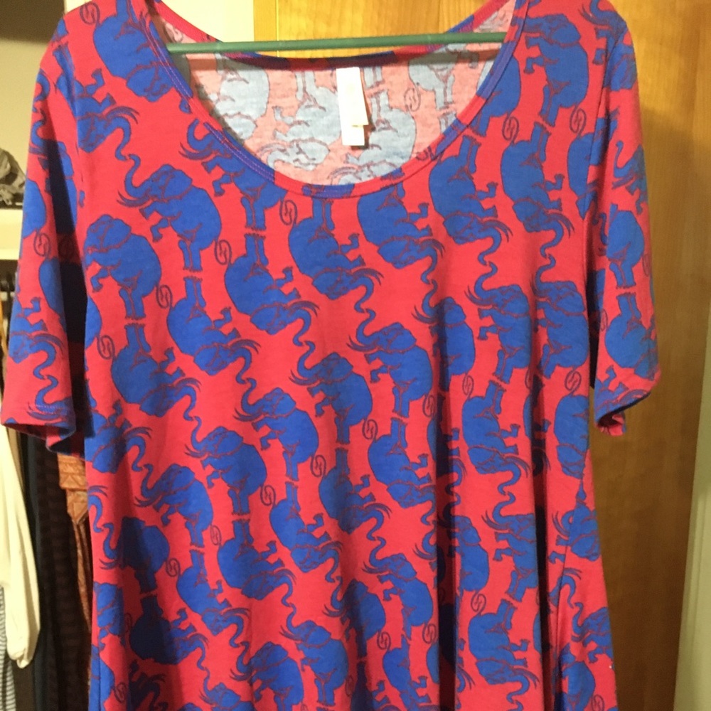 Elephant Lularoe Perfect Tee XL EUC