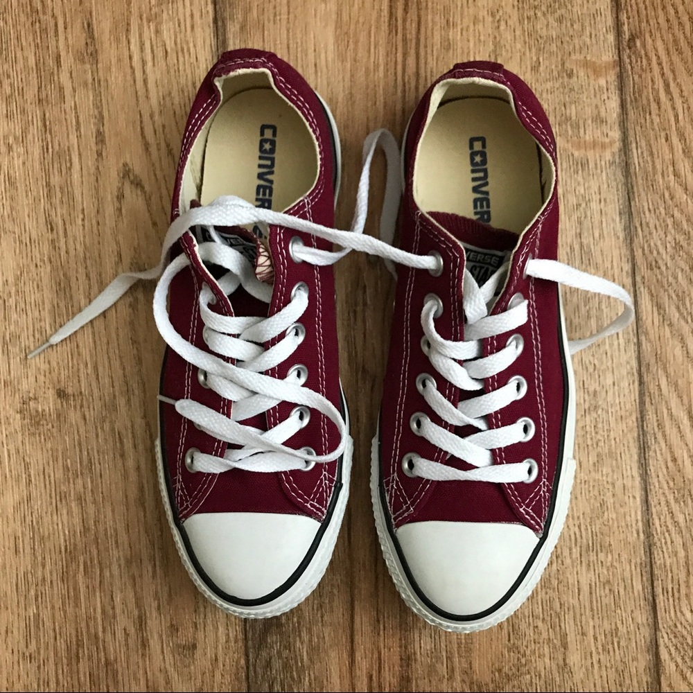 Burgundy Converse Shoes
