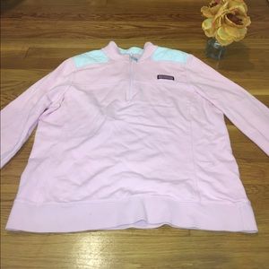 Pink vineyard vines pullover sweatshirt