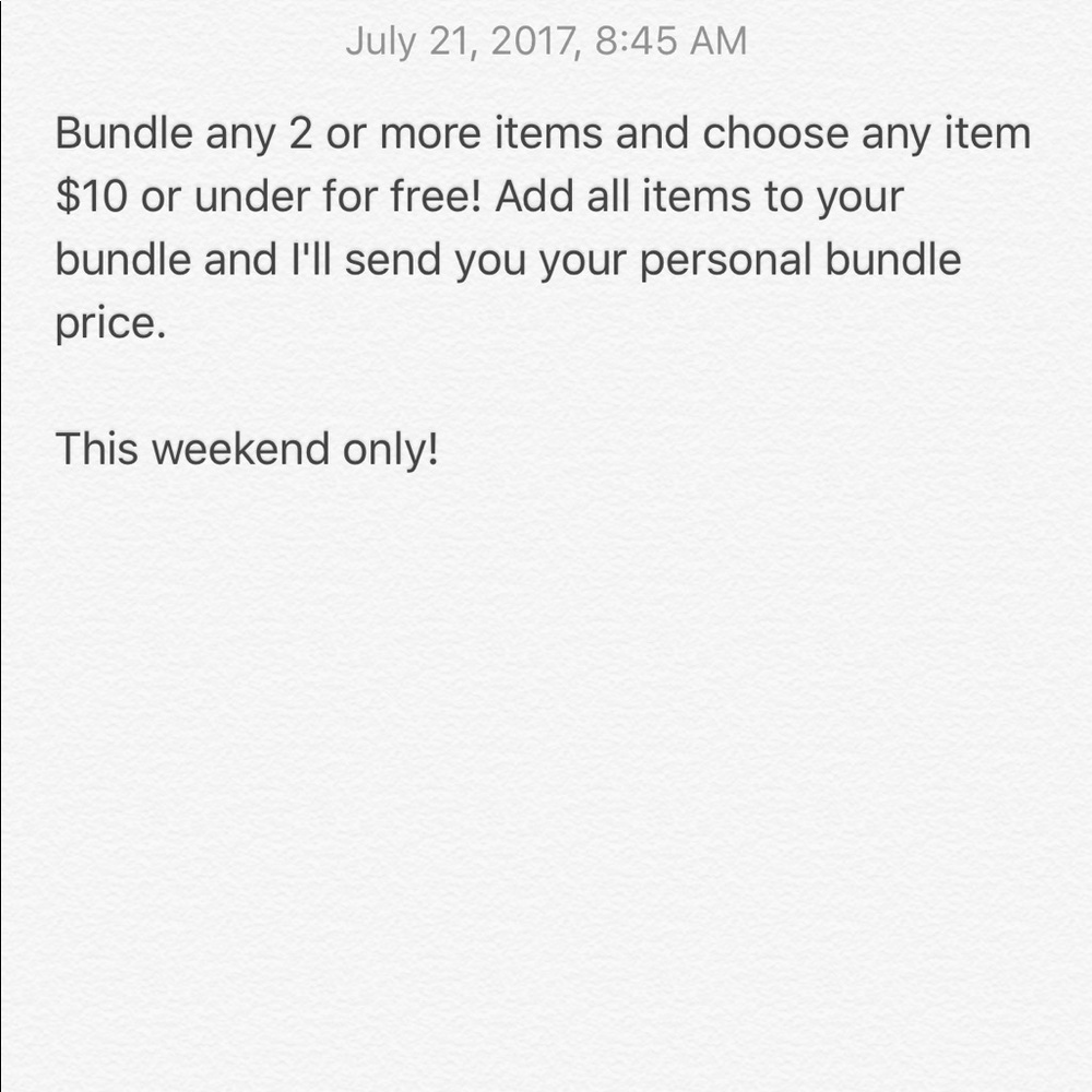Weekend Sale!