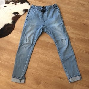 Zanerobe light denim joggers