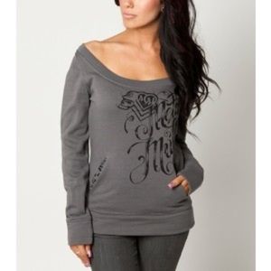 Metal Mulisha wide neck sweater/sweatshirt