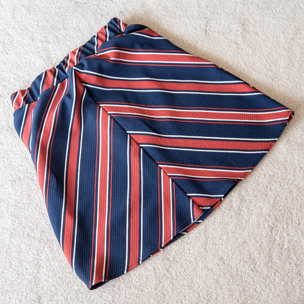 Striped A-line mini-skirt NWOT