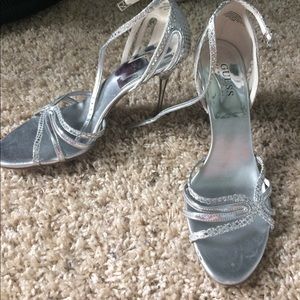 Guess by Marciano Silver Stilettos