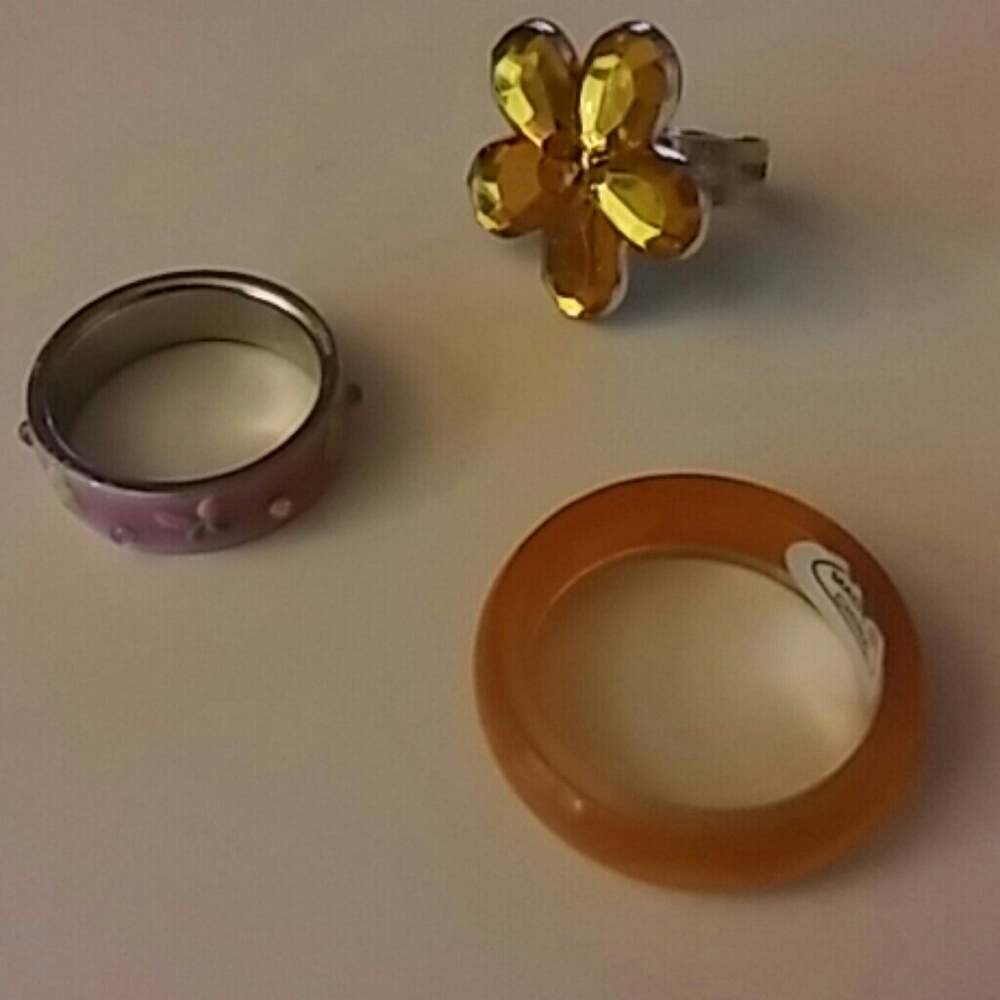 Set of 3 Cute Kid's Rings