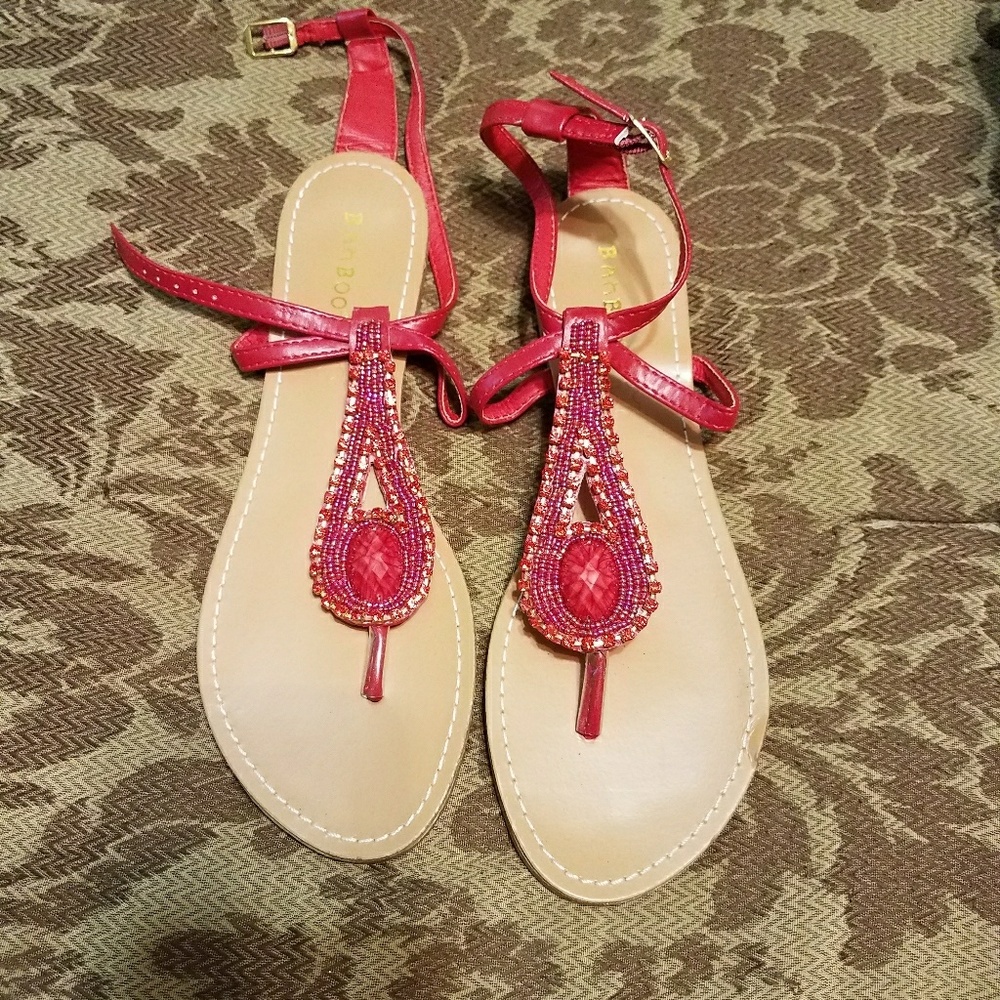 Red Bamboo sandals