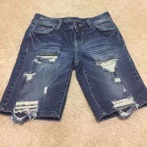 Delia’s Distressed Jean Bermuda Shorts